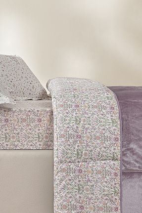 ست لحاف و روکش لحاف و روکش بالش بنفش پنبه ای Puffy - کد 870845369