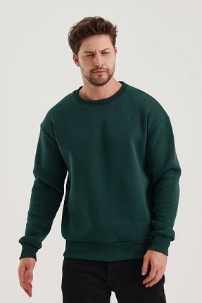 سوئیشرت سبز مردانه ساده COMBİNE MİCHAİL - کد 870773861