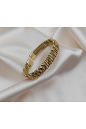 دستبند استیل (فولاد) زرد زنانه استیل (فولاد) GRNviaart - کد 870890558