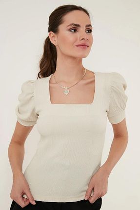 بلوز طوسی زنانه ساده Tena - کد 816799568