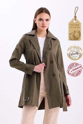 ترنچکت خاکی زنانه پنبه ای PASTELASTORE - کد 740204651