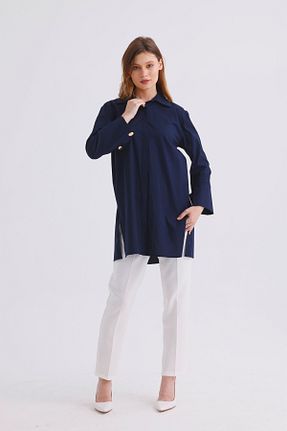 پیراهن سرمه ای زنانه رگولار PASTELASTORE - کد 845391128