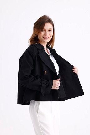 ترنچکت مشکی زنانه %100 پنبه PASTELASTORE - کد 844974144