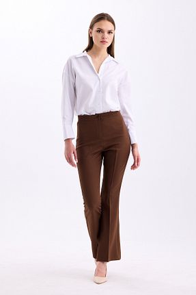 شلوار قهوه ای زنانه مخلوط پلی استر PASTELASTORE - کد 834879148