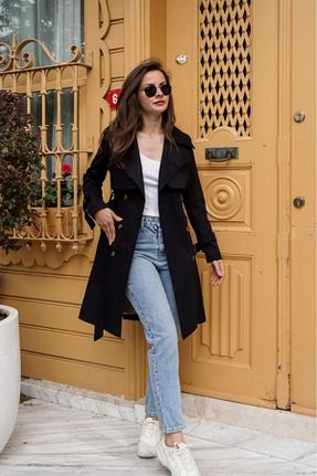 ترنچکت مشکی زنانه %100 پنبه PASTELASTORE - کد 145783948