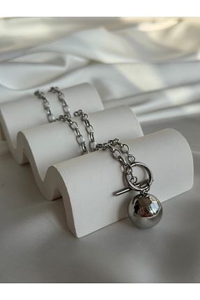 گردنبند استیل ( فولاد ) طوسی زنانه استیل (فولاد) JEWELRY - کد 870889747