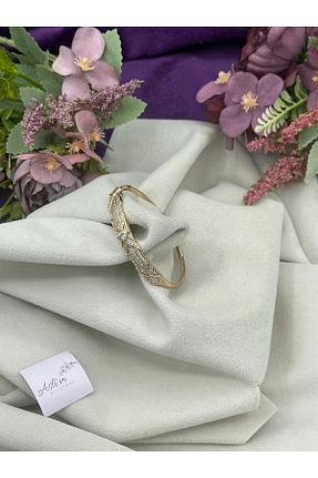 دستبند استیل (فولاد) زرد زنانه استیل ضد زنگ AWDOY - کد 870887617