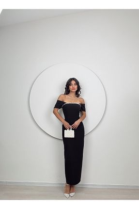 لباس مشکی زنانه ساتن MISS JANEL - کد 870882821