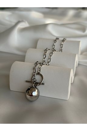 گردنبند استیل ( فولاد ) طوسی زنانه استیل (فولاد) JEWELRY - کد 870889747
