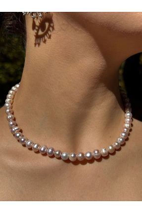 گردنبند مروارید سفید نقره Pure Gem - کد 870903197