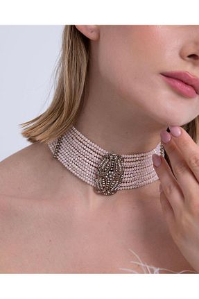 گردنبند جواهر صورتی زنانه Ma Atölye - کد 870904140