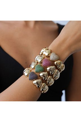 دستبند جواهر طلائی زنانه زیرکن Ma Atölye - کد 446442204