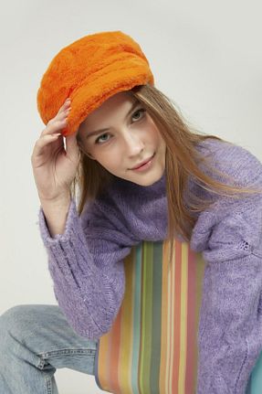 کلاه نارنجی زنانه اکریلیک FELLMENS - کد 870904930