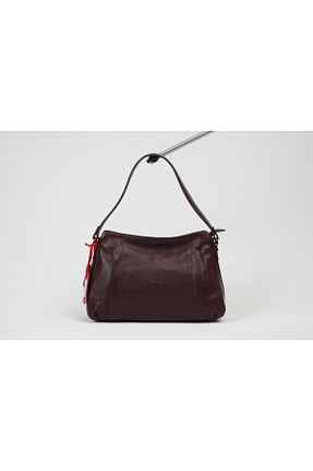 کیف دوشی زرشکی زنانه چرم خالص Aksesuarlia - کد 870923629