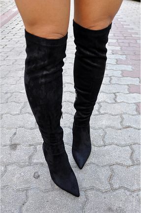 چکمه مشکی زنانه جیر SİBA SHOES - کد 870930121