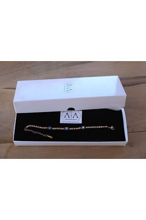 دستبند استیل (فولاد) زرد زنانه استیل (فولاد) Alina Aksesuar - کد 870945018