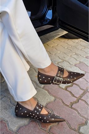 بابت قهوه ای زنانه چرم مصنوعی SİBA SHOES - کد 870936278