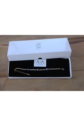 دستبند استیل (فولاد) زرد زنانه استیل (فولاد) Alina Aksesuar - کد 870945018
