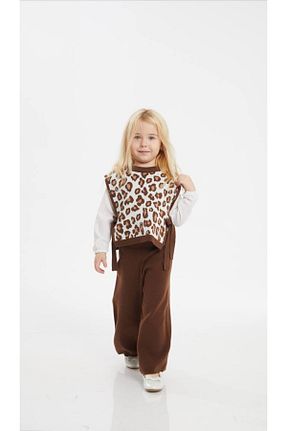 ست بالاتنه و پائین تنه قهوه ای بچه گانه تریکو Tudekids - کد 871329273