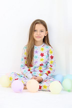 ست لباس راحتی زرد بچه گانه چاپی HARİKA KİDS - کد 871328618