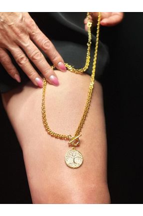 گردنبند جواهر طلائی زنانه فلزی Jansu Jewellery Desing - کد 870974578