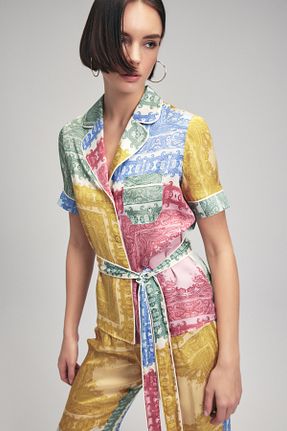 پیراهن زرد زنانه Fitted adL - کد 843799433