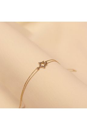 دستبند طلا سبز زنانه 14 عیار TAHAN MÜCEVHERAT - کد 871352688