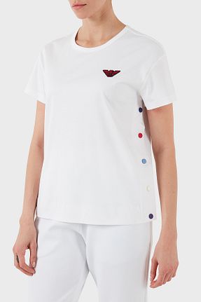 تیشرت سفید زنانه رگولار Emporio Armani - کد 871352752