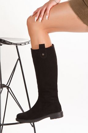 چکمه مشکی زنانه پاشنه کوتاه (1 - 4 سانتی متر) MUMELSHOES - کد 871058930