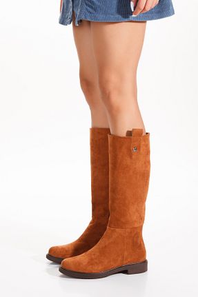 بوت / نیم بوت قهوه ای زنانه چرم مصنوعی MUMELSHOES - کد 871058914
