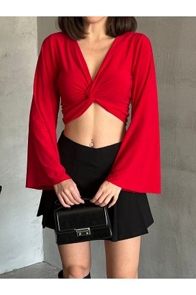 لباس قرمز زنانه جین ELBEY - کد 859374973