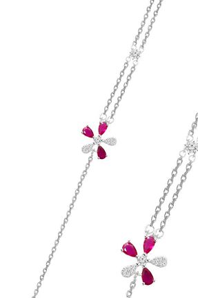 دستبند نقره صورتی زنانه 925 عیار Söğütlü Silver - کد 871074222