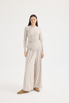 بلوز حجاب طوسی زنانه پنبه ای Garzia İtalia - کد 871086870