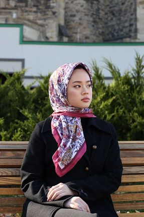 روسری صورتی ساتن başörtü dükkanı - کد 871079909