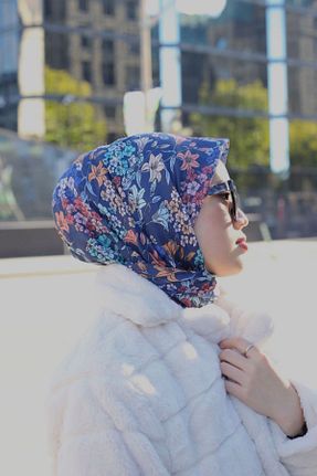 روسری سرمه ای ساتن başörtü dükkanı - کد 871080362