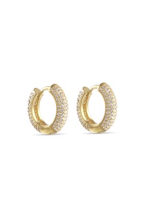 گوشواره طلا طلائی زنانه 18 عیار Joy of Jade - کد 736134213