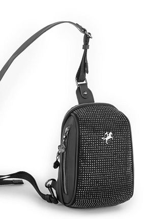 کیف کمری مشکی زنانه چرم مصنوعی Nas Bag - کد 871122537
