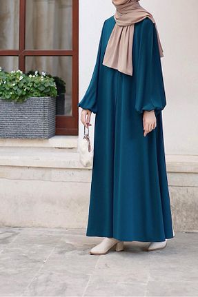 کلاه و ابایا آبی زنانه بافتنی ANDE - کد 871132839