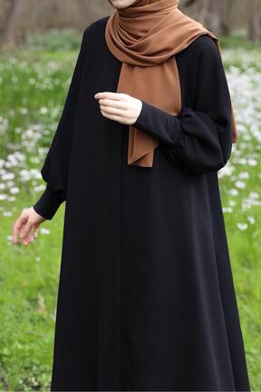 کلاه و ابایا مشکی زنانه بافتنی ANDE - کد 871132985