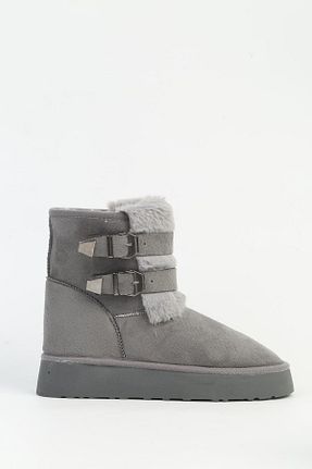 بوت / نیم بوت طوسی زنانه پاشنه تخت Pierre Cardin - کد 871119646