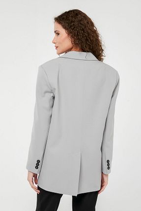 کت بلیزر طوسی زنانه مخلوط پلی استر Bolivente - کد 803535481