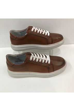کفش کژوال قهوه ای مردانه چرم خالص YK AYAKKABI - کد 871155413