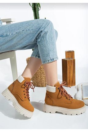 بوت / نیم بوت قهوه ای زنانه جیر ACMZ SHOES - کد 871156820