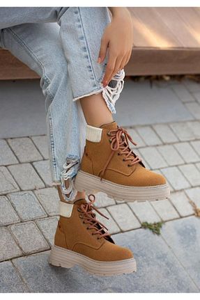 بوت / نیم بوت قهوه ای زنانه جیر ACMZ SHOES - کد 871156820