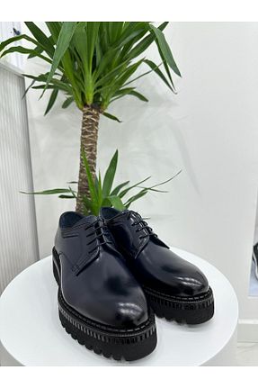 کفش کلاسیک سرمه ای مردانه چرم خالص Klay Shoes - کد 871165244