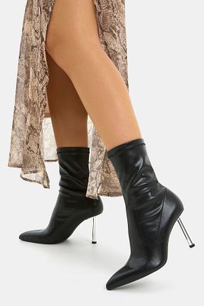 بوت / نیم بوت مشکی زنانه پلی اورتان Bershka - کد 871151439