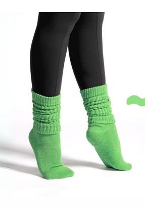 جوراب اسپرت سبز زنانه پنبه ای Muse Of Socks - کد 807593399