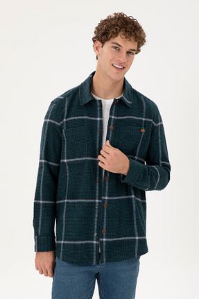 پیراهن سبز مردانه یقه پیراهنی U.S. Polo Assn. - کد 871188122