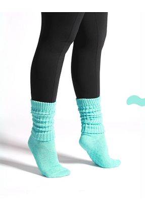 جوراب اسپرت فیروزه ای زنانه پنبه ای Muse Of Socks - کد 807103372