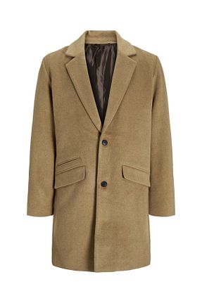 پالتو پشمی خاکی مردانه رگولار Jack & Jones - کد 871189920